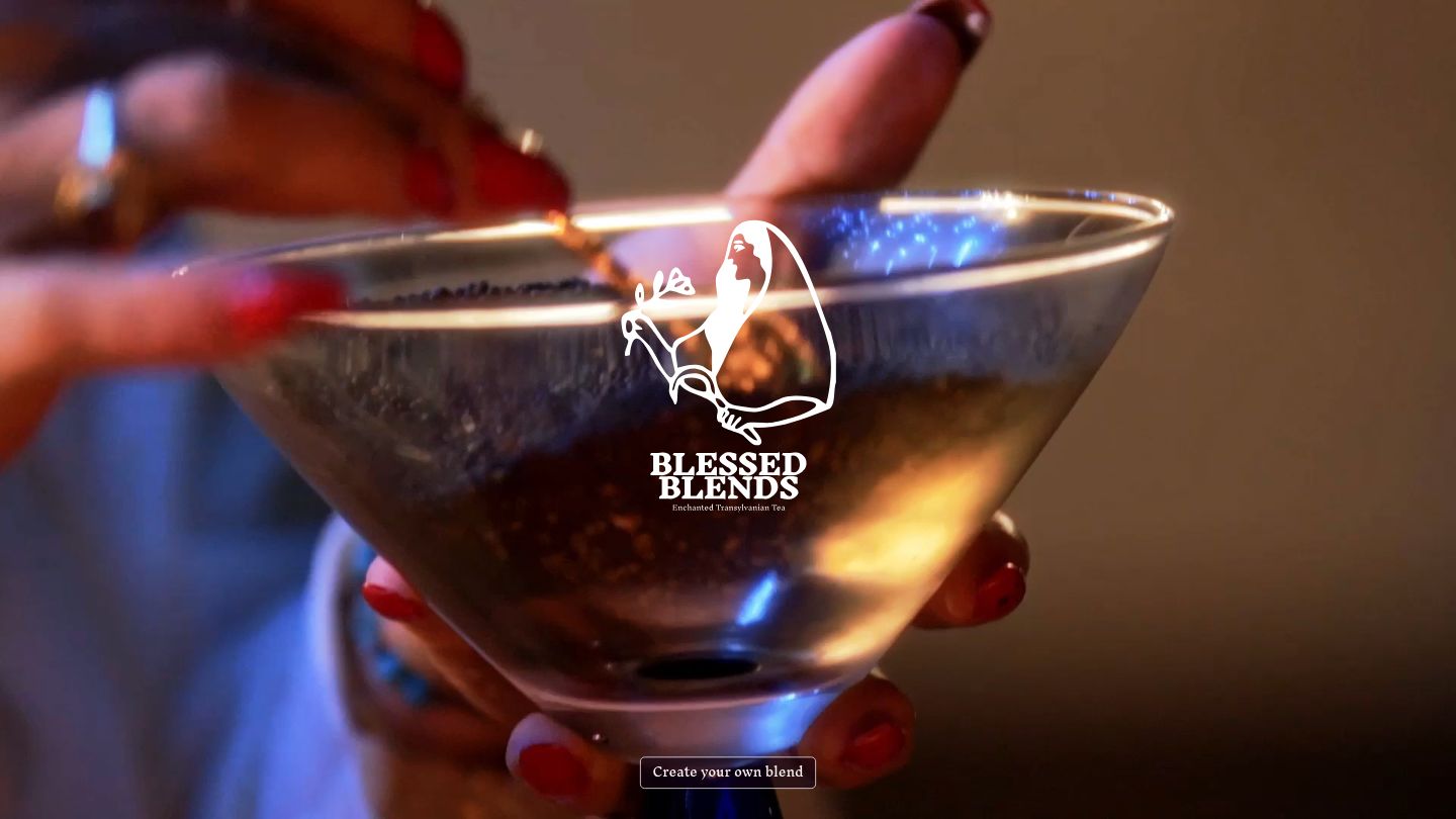 Blessed Tea Blends Website Screenshot